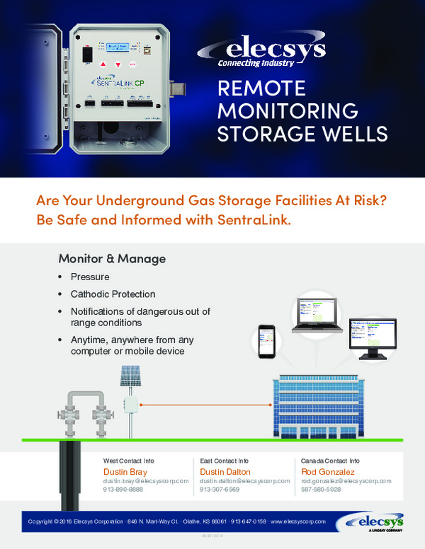 Remote Monitoring Storage Wells 