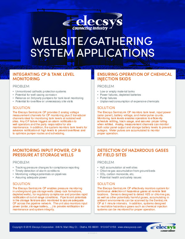 Wellsite/Gathering System Applications 